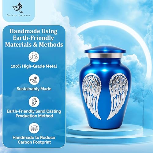 Miniatura 6 de Urnas pequeñas para cenizas humanas Mini urna de recuerdo para cenizas para honrar a tus seres queridos Capacidad para 3 pulgadas cúbicas