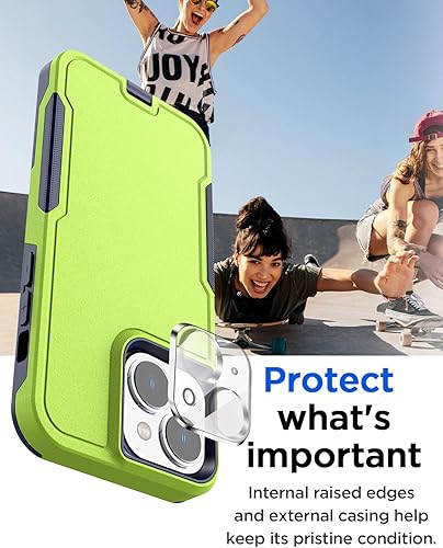 Miniatura 3 de AICase Funda para iPhone 15 Plus con protector de pantalla de vidrio + lente de cámara, resistente protección contra caídas, cuerpo completo,