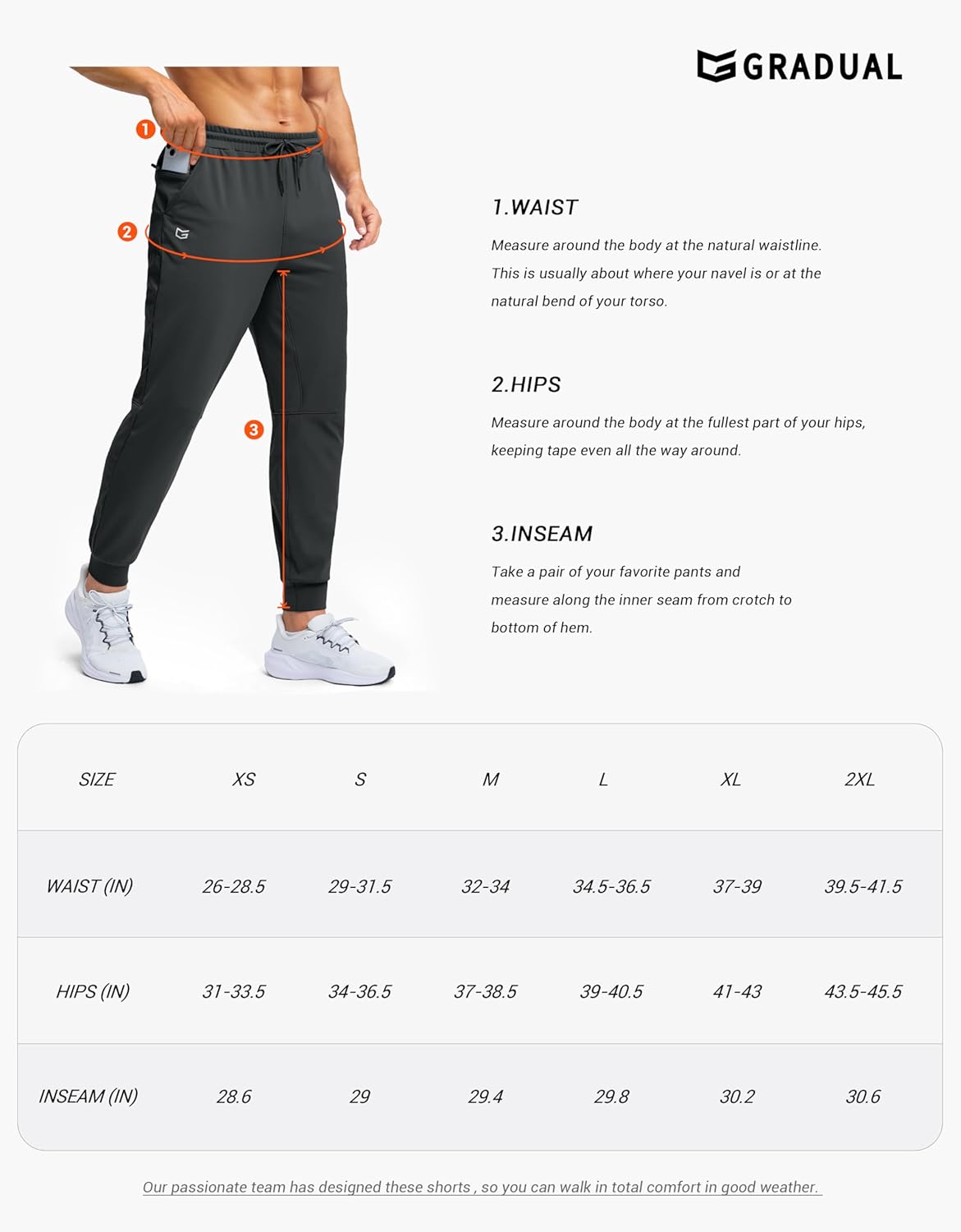G Gradual Men's Fleece Lined Athletic Pants with Zipper Pocket Winter Warm Joggers Water Resistant Running Sweatpants for Men - Image 7