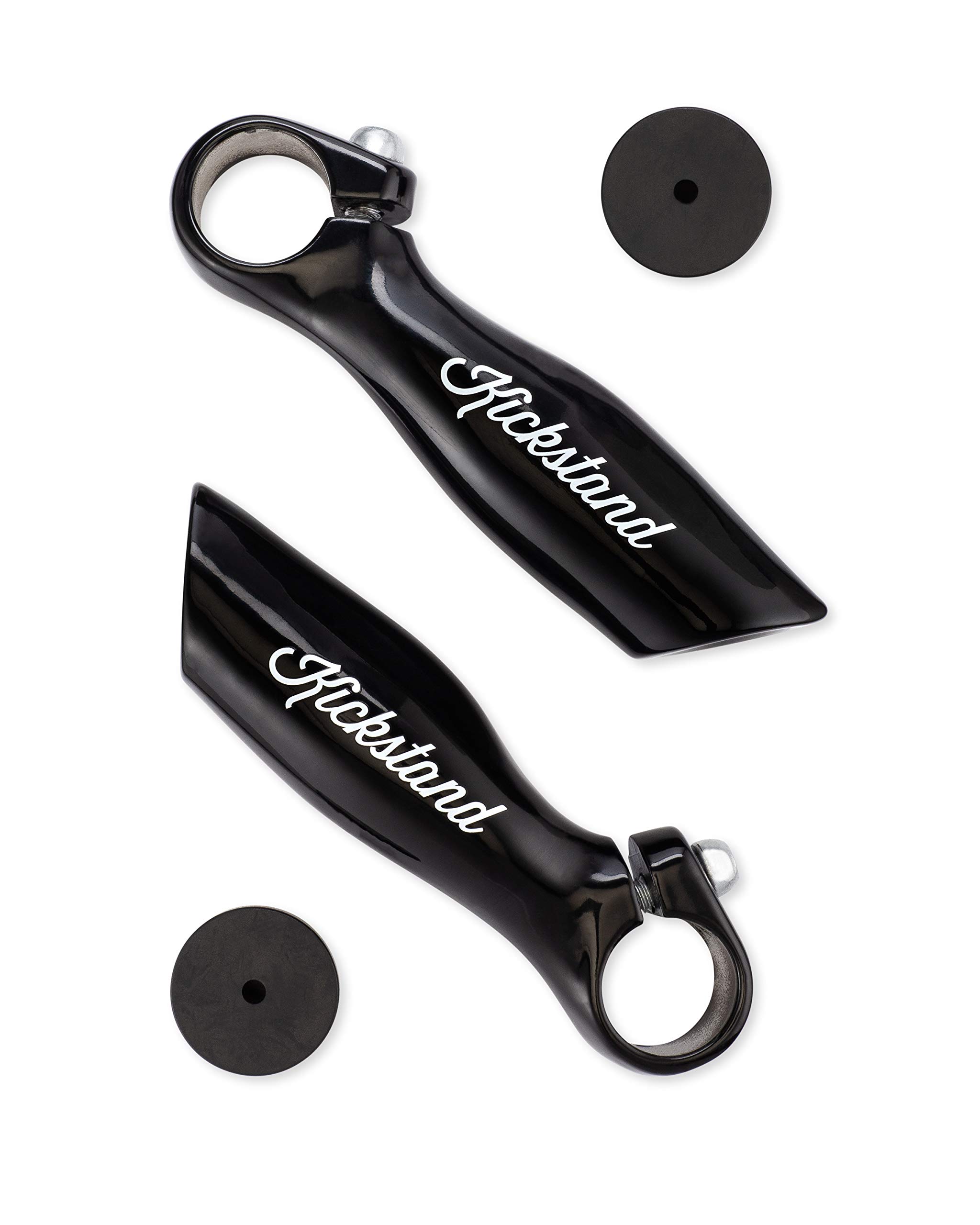 Kickstand Cycleworks Short Aluminum Bar Ends – Bicycle Handlebar Ends for MTB, Hybrid and flatbar Road Bikes