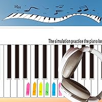 Vista 6 de Teclado de 88 teclas, tabla de notas de piano, teclado de piano, guía de práctica de simulación de dedos, guía de práctica de ayuda