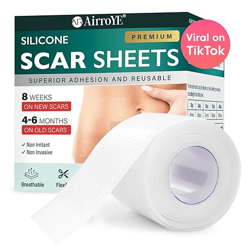Hojas de cicatriz de silicona para cicatrices quirúrgicas cinta de silicona transparente (rollo de 1.6 x 60 pulgadas, rollo de 4.9 ft) para cesárea,