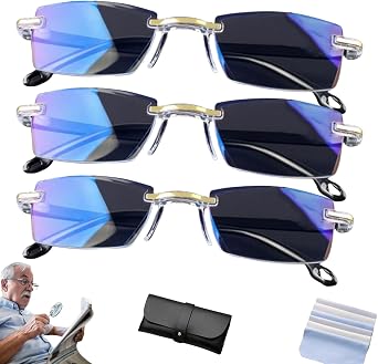 Blue Glasses, Auto Focus Glasses, Automatic Adjustment Eye Glass for Men/Women