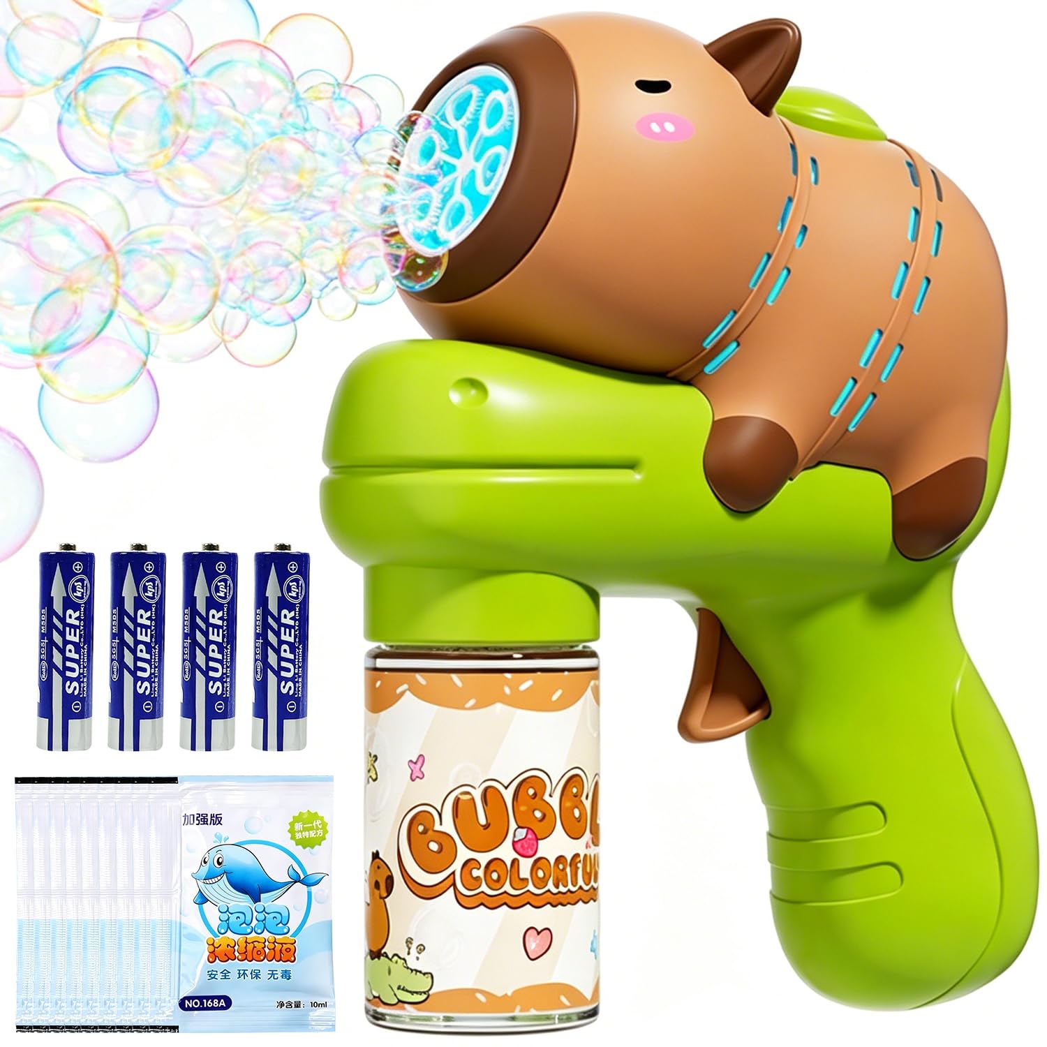 Capybara Bubble Guns for Kids, Automatic Bubble Machine for Kids, Capybara Bubble Makers, Bubbles Blower for Children, Summer Toy, Bubble blaster for Outdoor Party Wedding Birthday.-B โ image 1