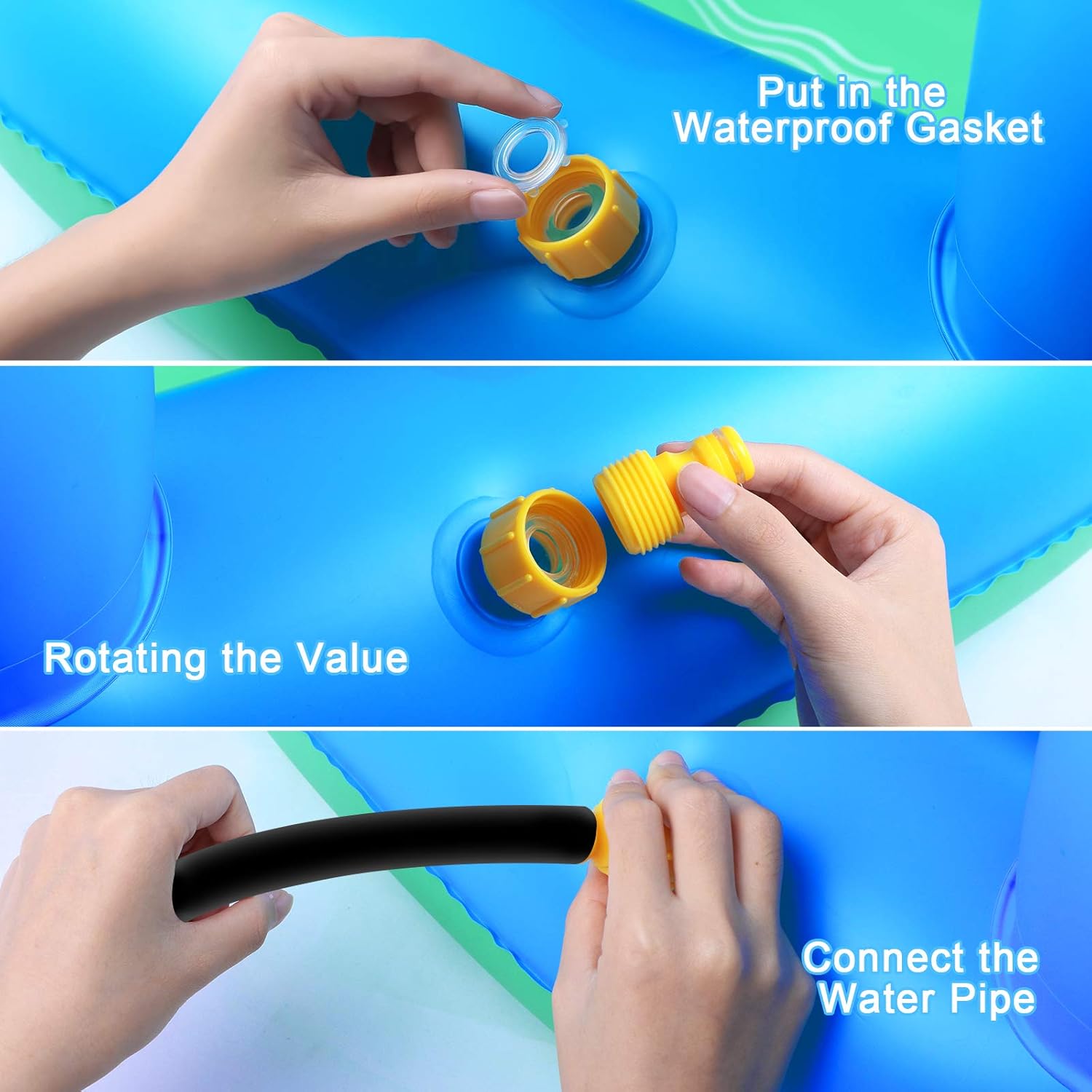 69 Inch Inflatable Sprinkler Pool for Kids, 3 in 1 Upgraded Inflatable Dolphin Splash Pad Outdoor Water Play Mat Toys for Toddler Baby Kids : Toys & Games