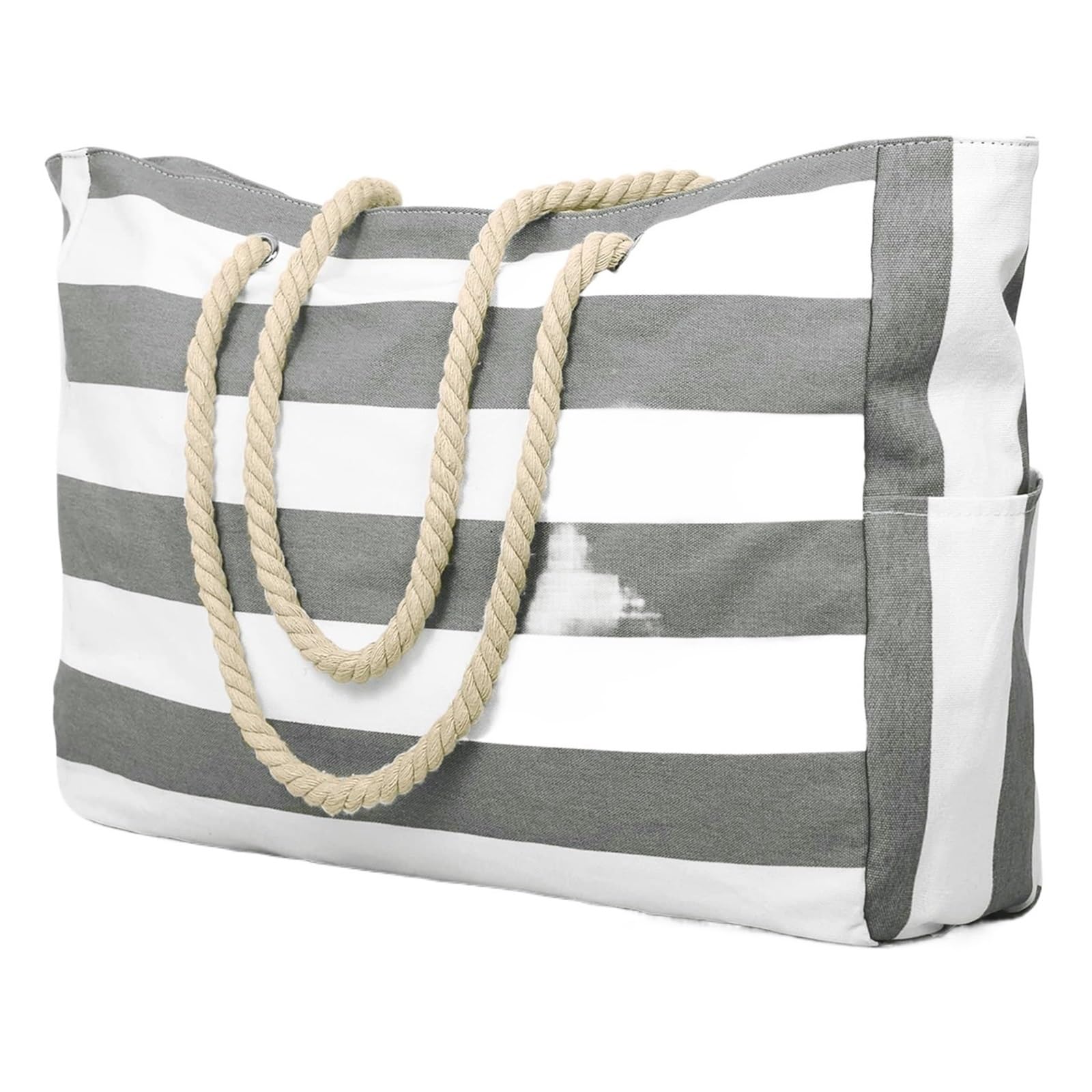 Sac extérieur rayé pliable avec fermeture éclair de plein air - 5