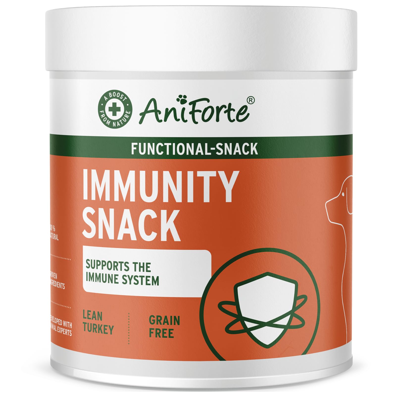 AniForte Immune Boost Snack 300g for dogs – treats strengthens the immune system and defences, drops with herbs, natural vitamin C, rose hips, zinc, protein, probiotics, thanks to natural ingredients