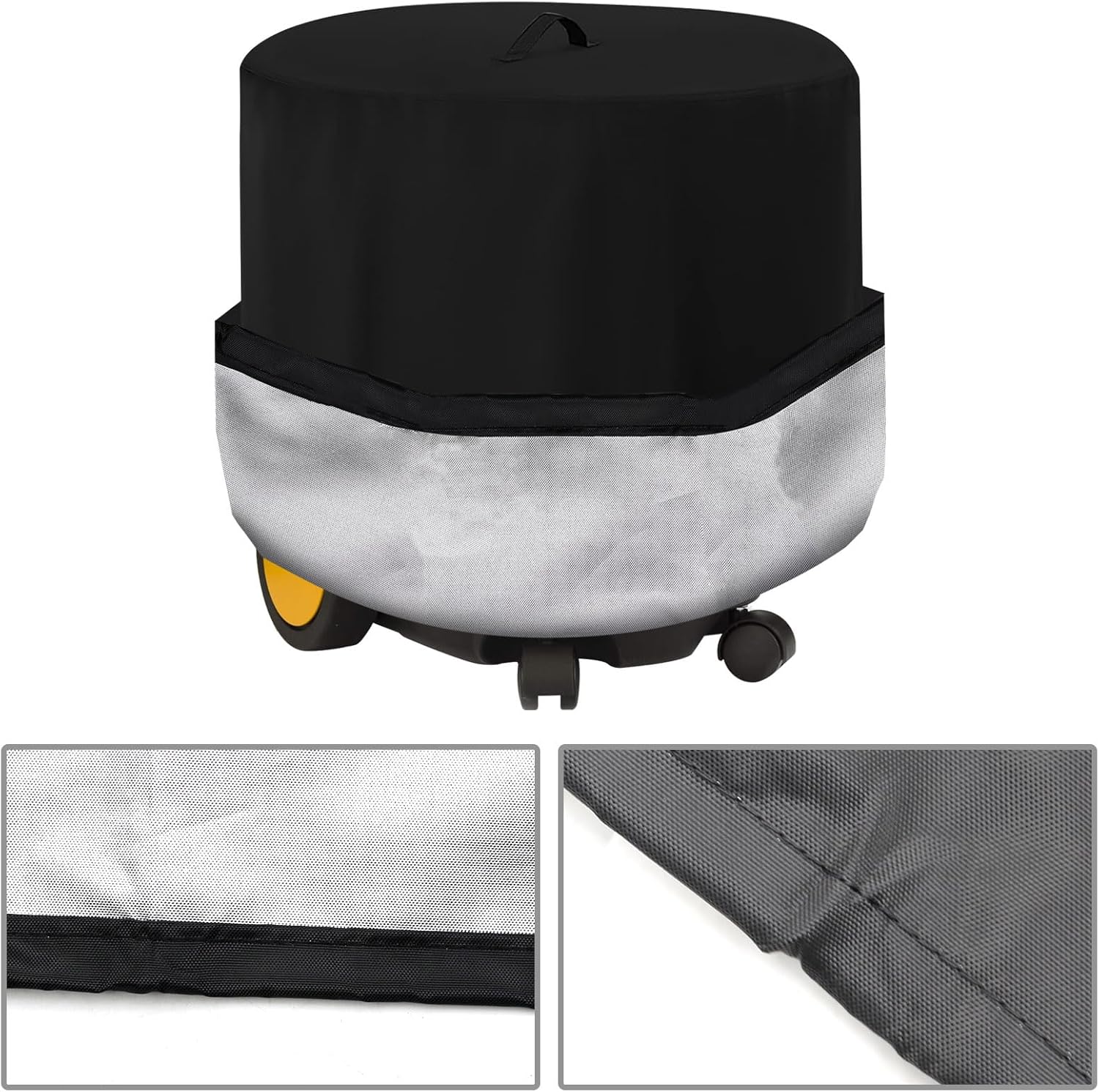 Black Cover for Shop Vac, 24''D x 26.5''H Wet and Dry Shop Vacuum Cleaners Dust Cover Protection for 12-16 Gallon Shop Wet Dry Vacuums