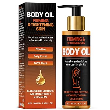 Bellisinno Body Firming Oil 3.38 FL OZ, After Shower Body Oils for Women, Skin Tightening and Hydrating Treatment for Arms, Legs, Stomach Body, Deep Moisturizing Body Care That Plumps