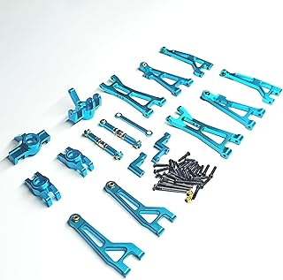 Compatible with Hyper GO RC Car Parts, 1/16 Metal Upgrade Aluminum Accessories, Red Replacement Parts kit for H16BM H16GT H16DR H16 MJX 16207 16208 16209 16210 (Blue)