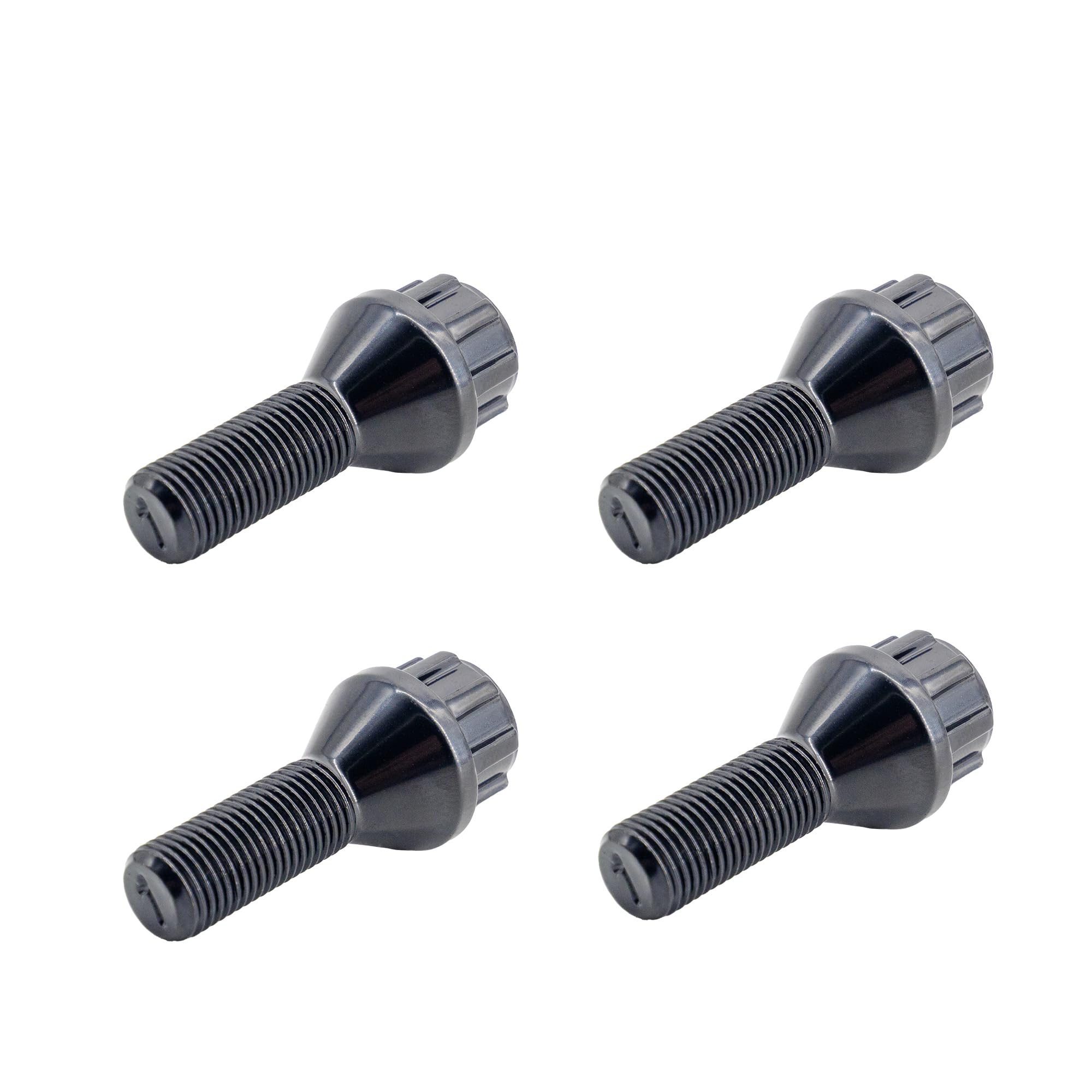 Simoni Racing BRA/30N Kit 4 Bulloni Antifurto - Bulloni antifurto per Ruote Chiave 19 M12x1.25 Lunghezza 27 mm - Colore Nero