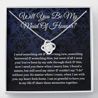 Love Knot, To My Maid Of Honour Gift Necklace, Maid Of Honour Proposal, Will You Be My Maid Of Honour, To My Maid Of Honor Thank You Gift(luxury box) D36NS