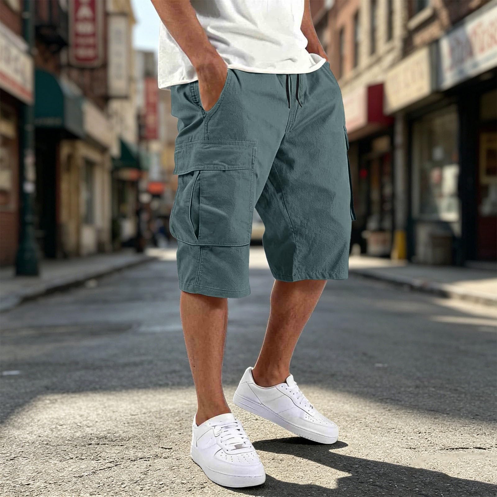 Bermuda Cargo Homme Sport Pantacourt Ete Grand Taille Randonnee Travail