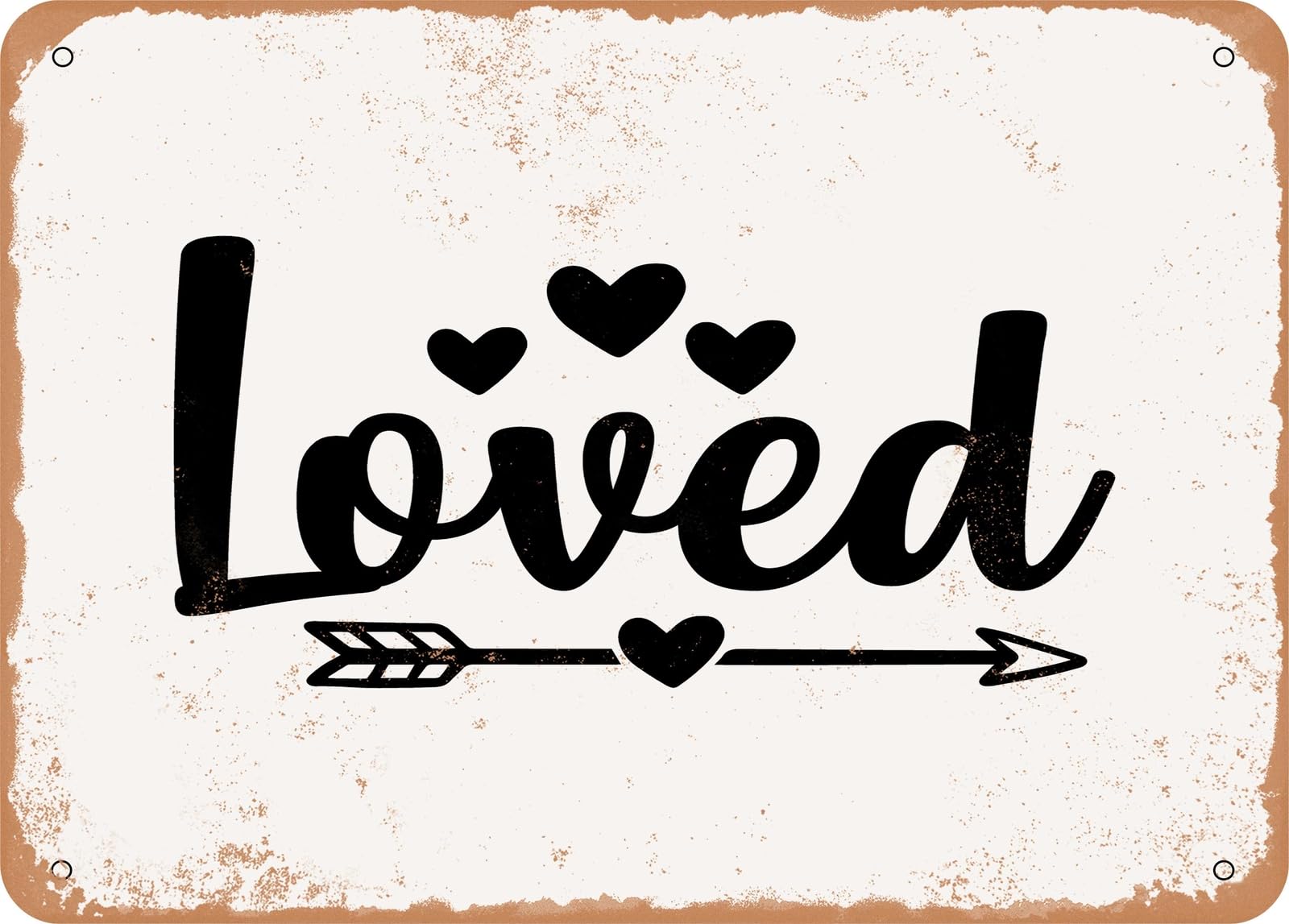 Metal Sign - Loved - 2 - Vintage Look Sign home decor