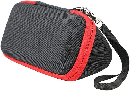 co2CREA Funda de viaje rígida de repuesto para 3 altavoces portátiles Bluetooth (funda negra + interior rojo)