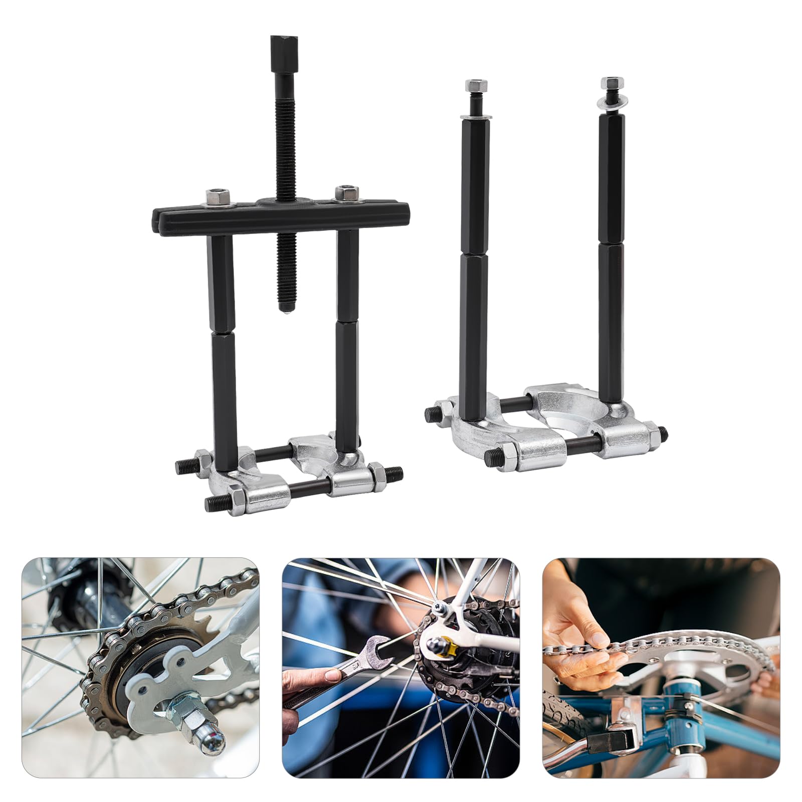 Juego de extractores de rodamientos universales de cromo vanadio, 14 piezas, para discos grandes de 75 – 95 mm, frenos de disco de 30 – 50 mm, en construcción pequeña, herramienta de tracción para