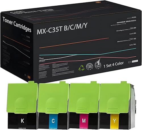 Miniatura 9 de MX-C35TB MX-C35TC MX-C35TM MX-C35TY - Cartucho de tóner compatible con impresoras Sharp MX-C357F MX-C407P, alto rendimiento, 9500 páginas (1 unidad,