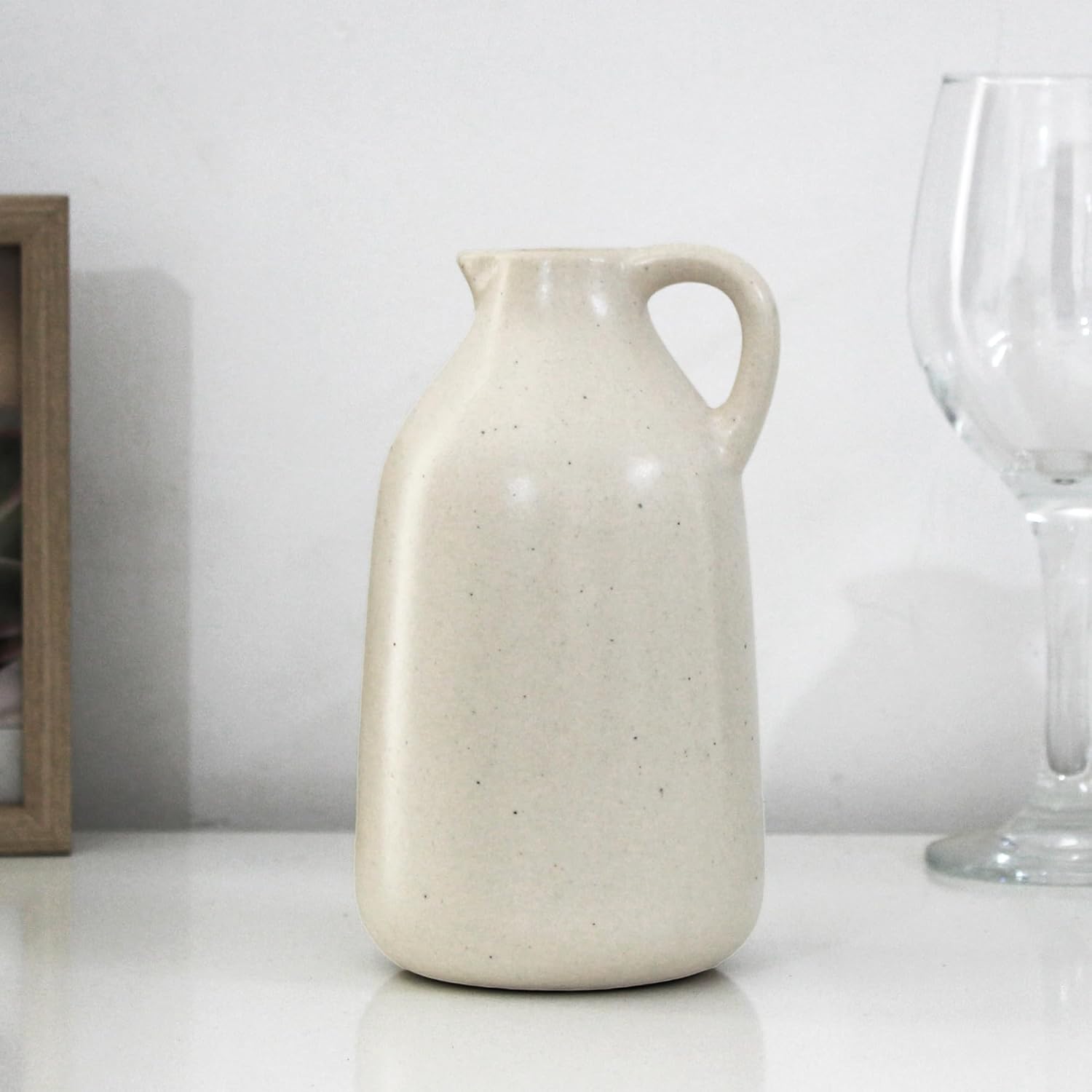 Buy IKBOE Porcel Milk Bottle Ceramic Vase for Minimalist & Contemporary