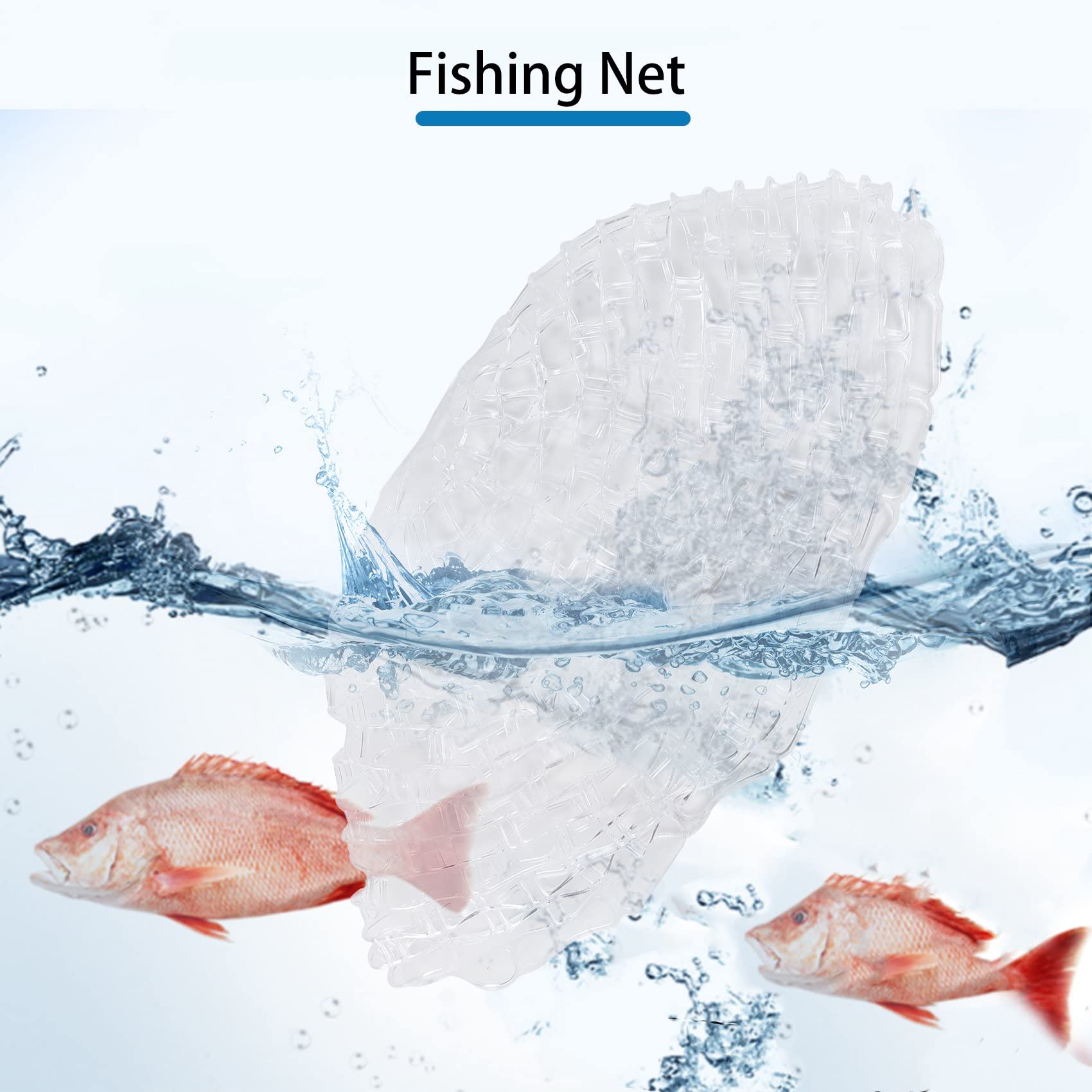 Goggnety 47 Inch Clear Rubber Replacement Net Replacement Bag For Fly Fishing Landing Net Fishing Tackles - Image 3