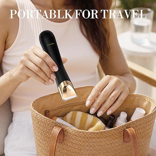 Miniatura 7 de Flyant - Recortadora de bikini para mujer, afeitadora eléctrica 2 en 1 para mujer, recortadora de pelo púbico, impermeable, IPX7 con LED, maquinilla