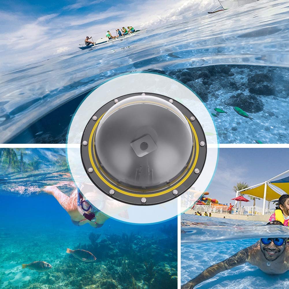 Alomejor Caisson de Protection pour GoPro Hero 5/6/7, Dôme 18cm, Diamètre