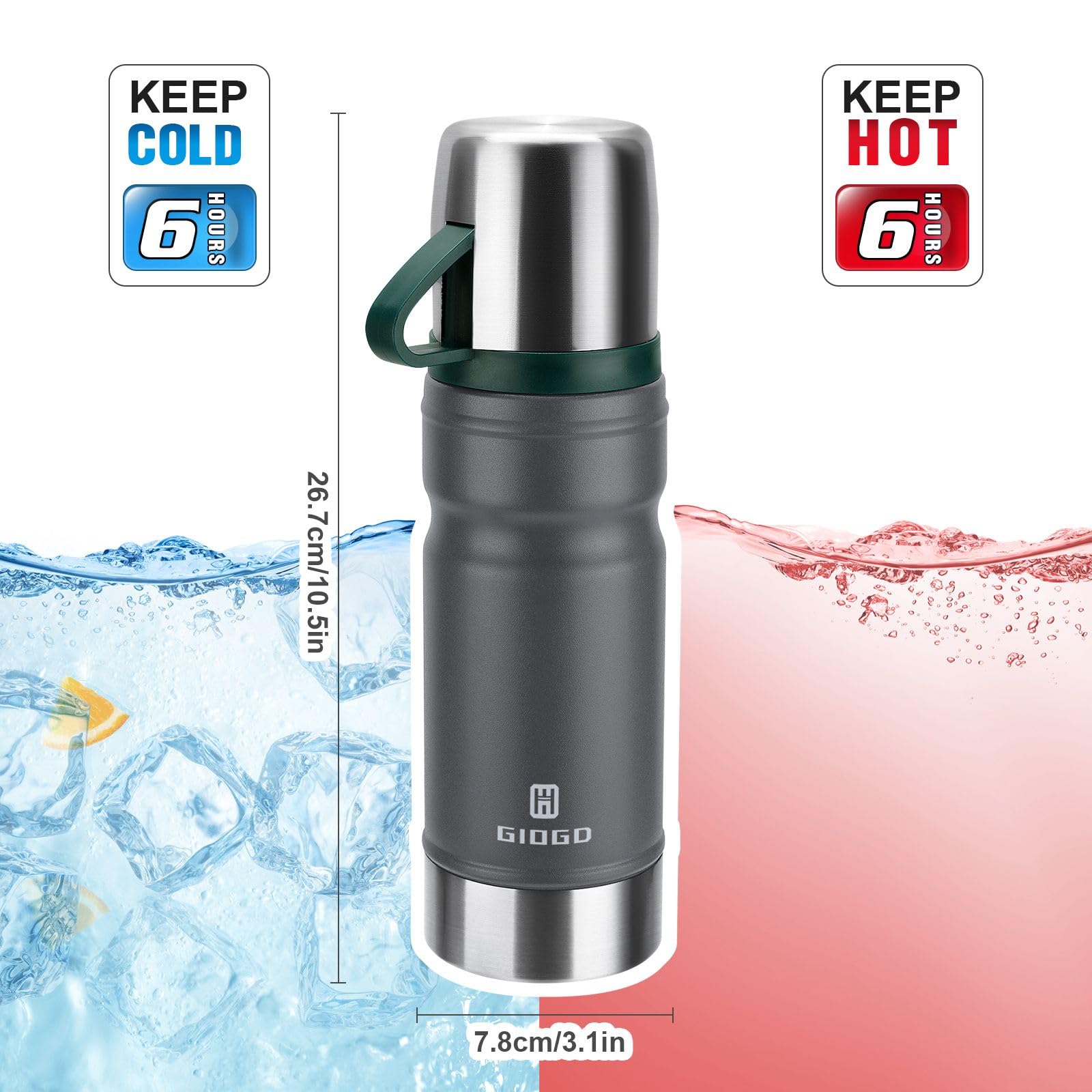 Thermo Cup 680ml/23oz Vacuum Insulated Flask for Hot and Cold Drinks Coffee Stainless Steel Flask Bottle for Adult Gym - Image 4