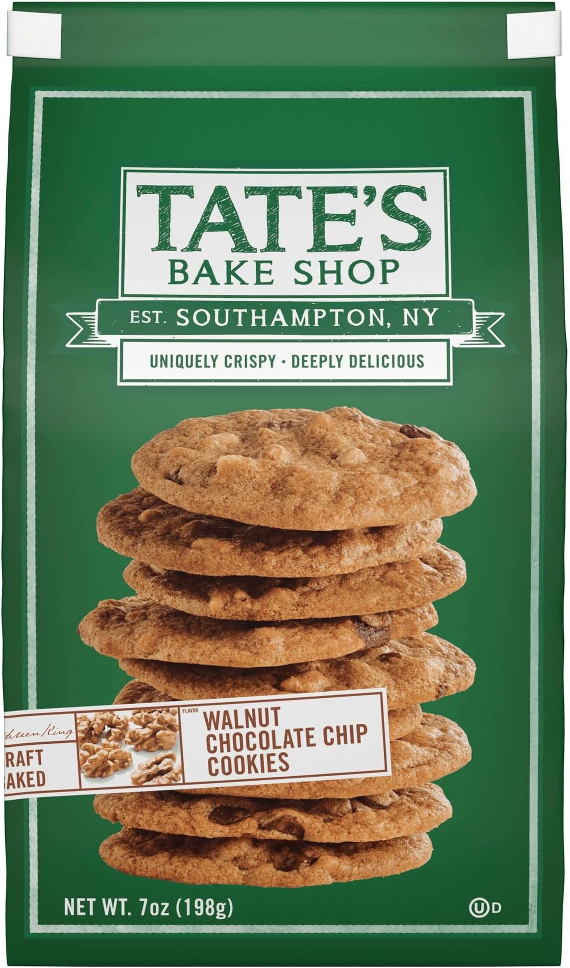 Tate's Bake Shop Walnut Chocolate Chip Cookies, 7 oz