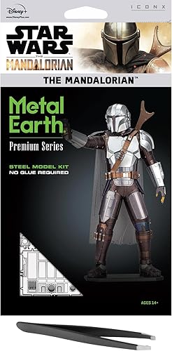 Miniatura 1 de Metal Earth Fascinations Premium Series Star Wars The Mandalorian 3D Kit de modelo de metal con pinzas