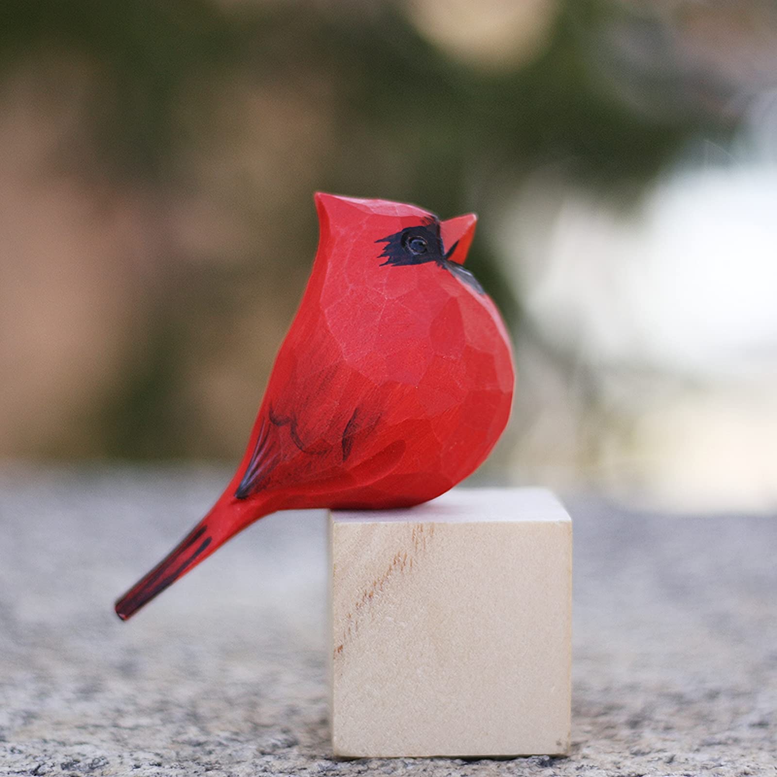 Amazon.com: TALKLEK Wooden Northern Cardinal Bird Figurine Hand