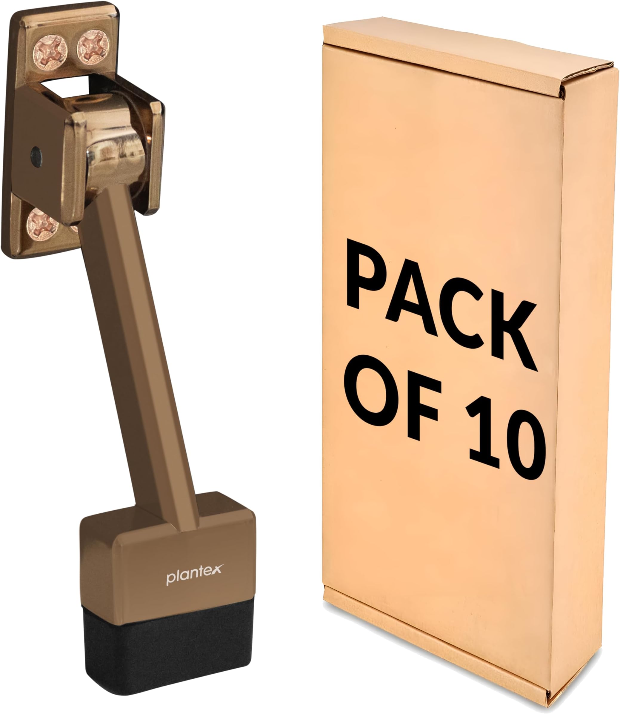 PlantexGate Stopper for Door/5 Inch Long Door Stopper for Wooden Door/Door Stopper for Home - (Pack of 10, Rose Gold)