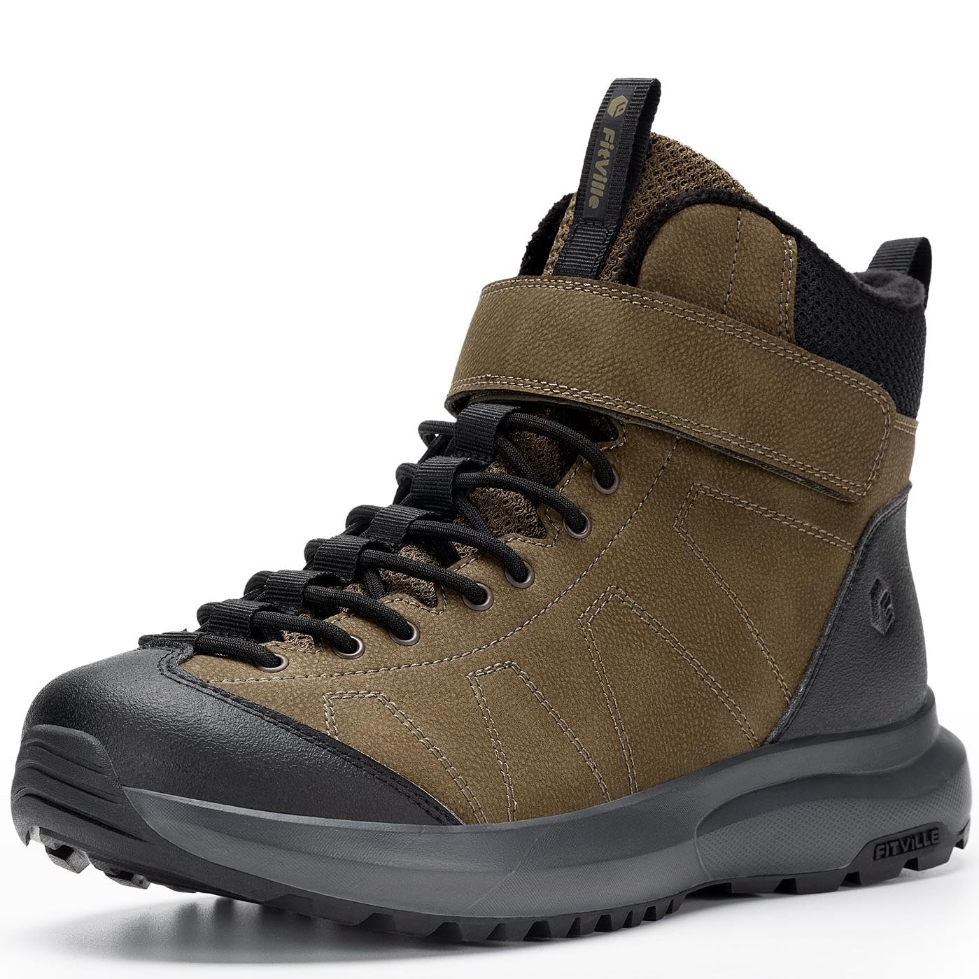 FitVille Extra Weit Wanderschuhe Herren Leicht Trekkingschuh