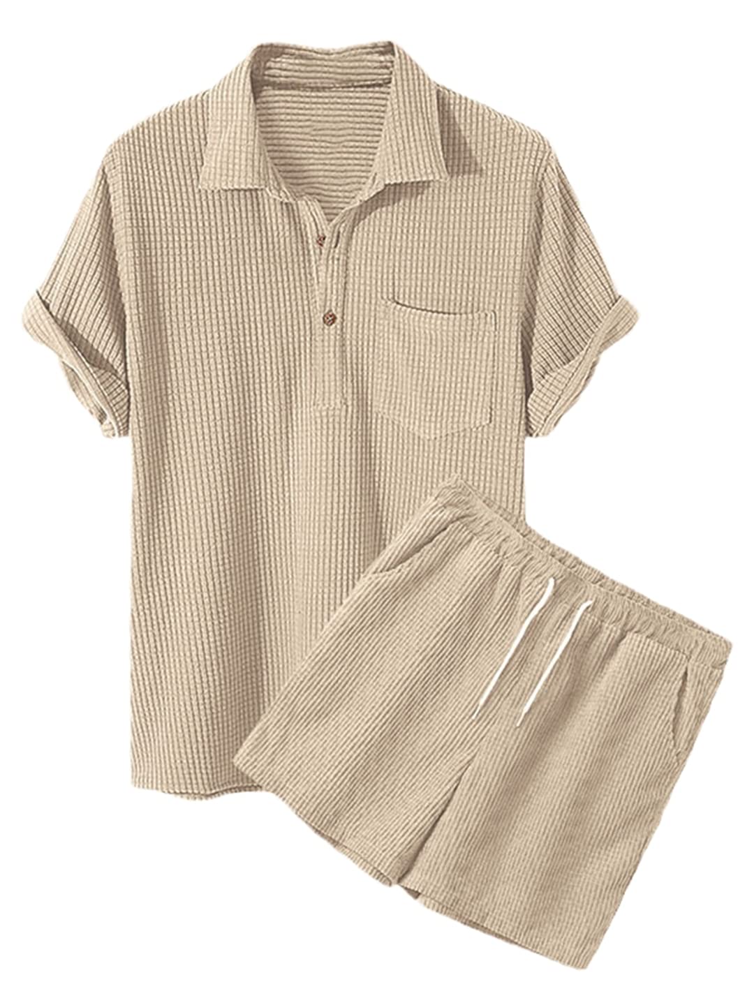 Ensemble velours côtelé homme abricot coupe premium taille M