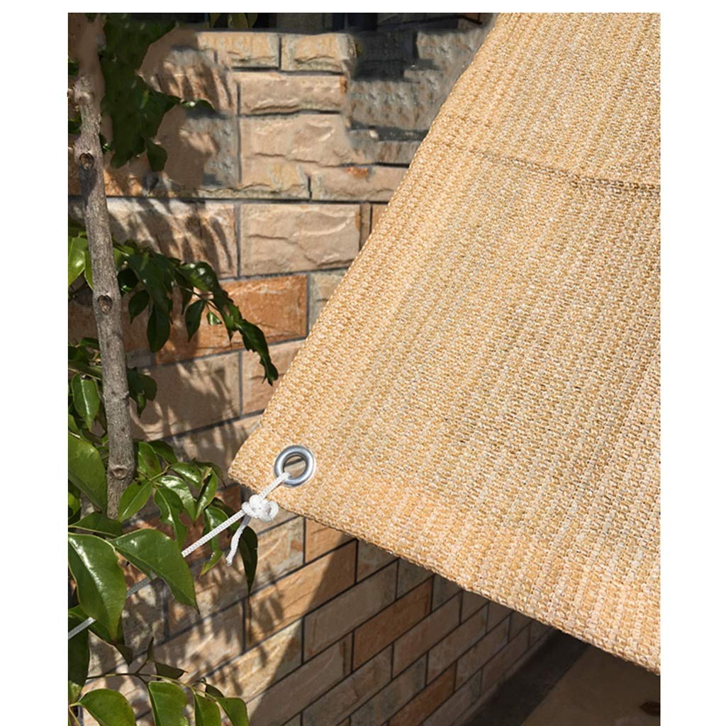 WKLIANGYUANPING Sonnensegel Gold Hanf Markise Plane Balkon Isolierung Netzkante Schnalle Verschlüsselt Sonnencreme Schatten Tuch (Size : 