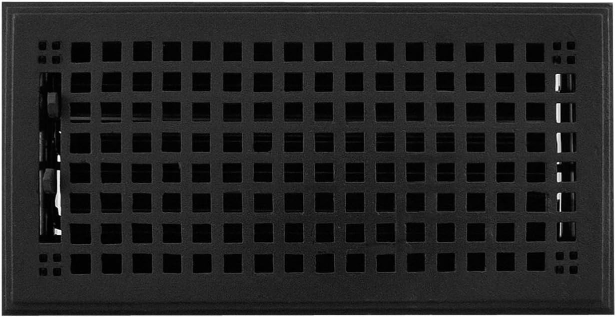 Naiture 2 1 4 X 10 Cast Iron Floor Register Mission Style Amazon Com