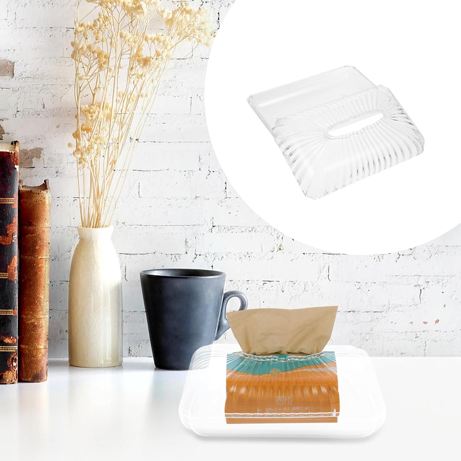 Modern Acrylic Tissue Box Holder Desktop Tissue Organizer for Homes and Restaurants with Quick Access and Decorative Design