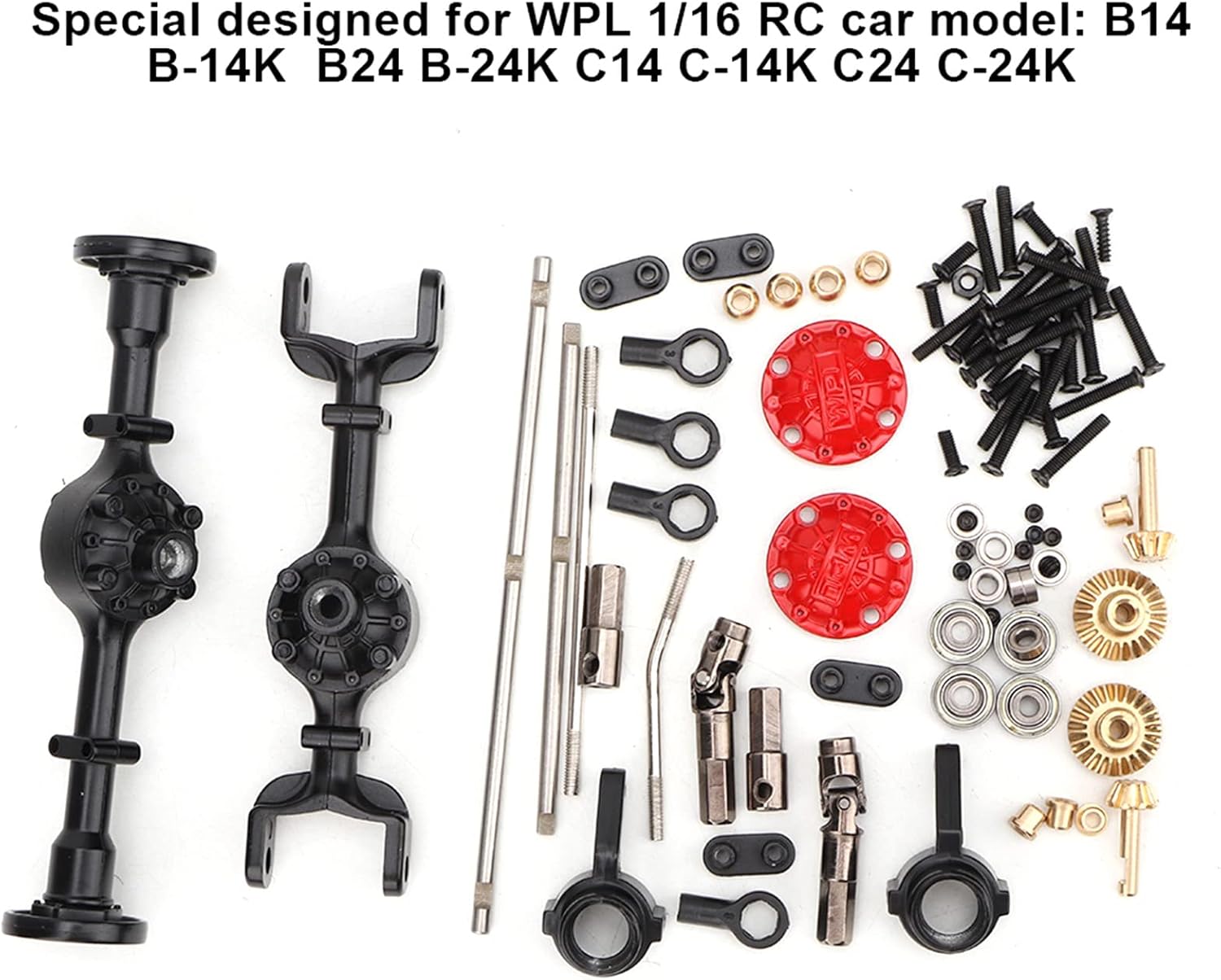 RC Car Parts, Metal CColorful RC Car Parts Upgrade Part Kit Fit for WPL 1/16 RC Car Modification Accessories