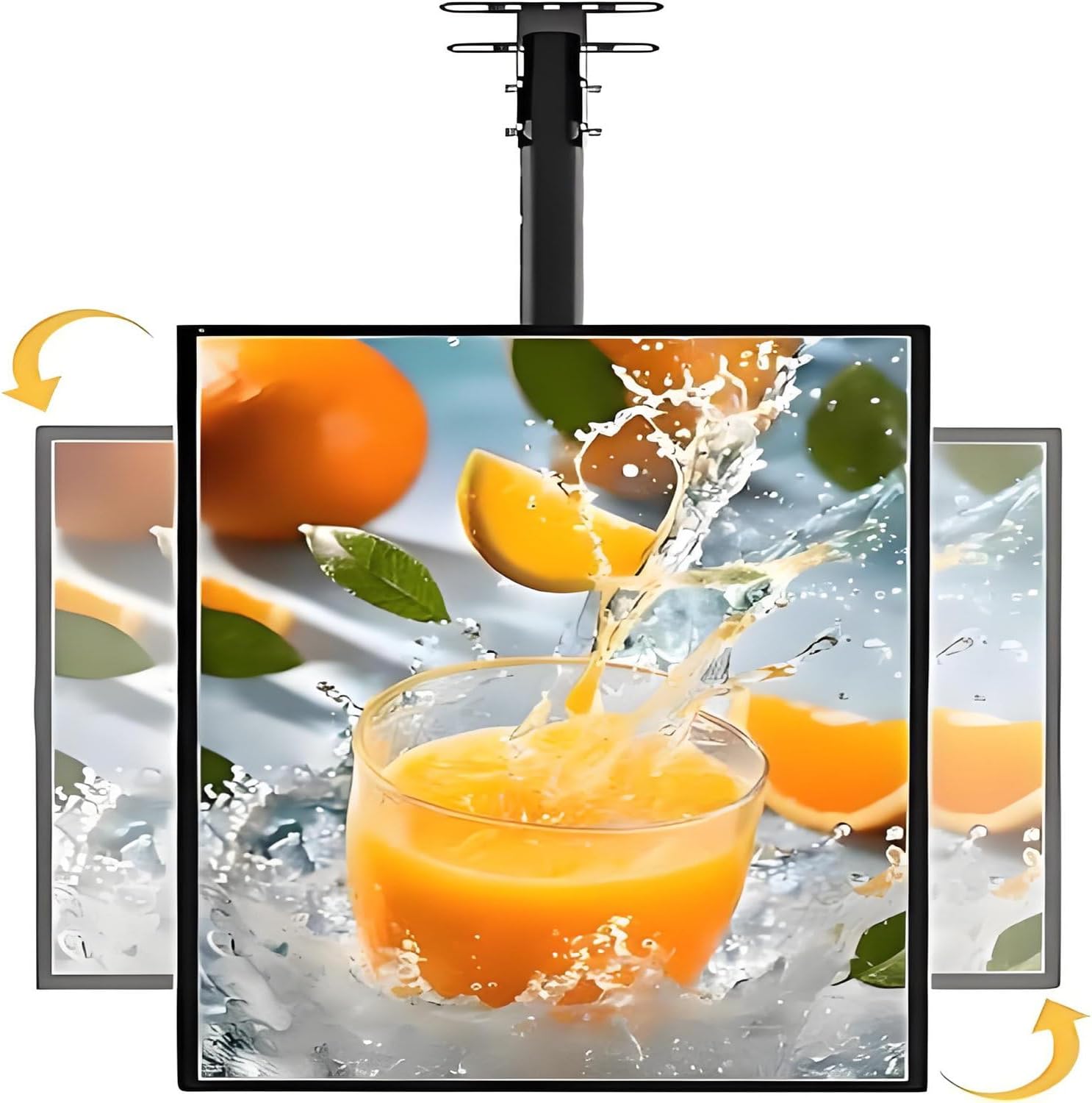 Digital Menu Board & LED Backlit Display Screen, Ultra-Thin Snap Frame, Wall Mounted Waterproof Illuminated Advertising Board 50x60cm