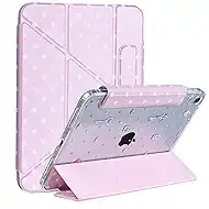 for iPad (A16) 11th Generation 11 Inch 2025, iPad 10th Generation 10.9 inch 2022 Cute Pattern Leather case, Automatic Wake-up, PC Hard Shell, Gift Box Packaging (Pink Heart Lock)