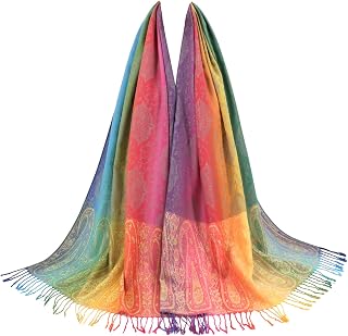 Ronfoxi Pashmina Shawl Wrap 70x27 Inches Lightweight Scarf for Women