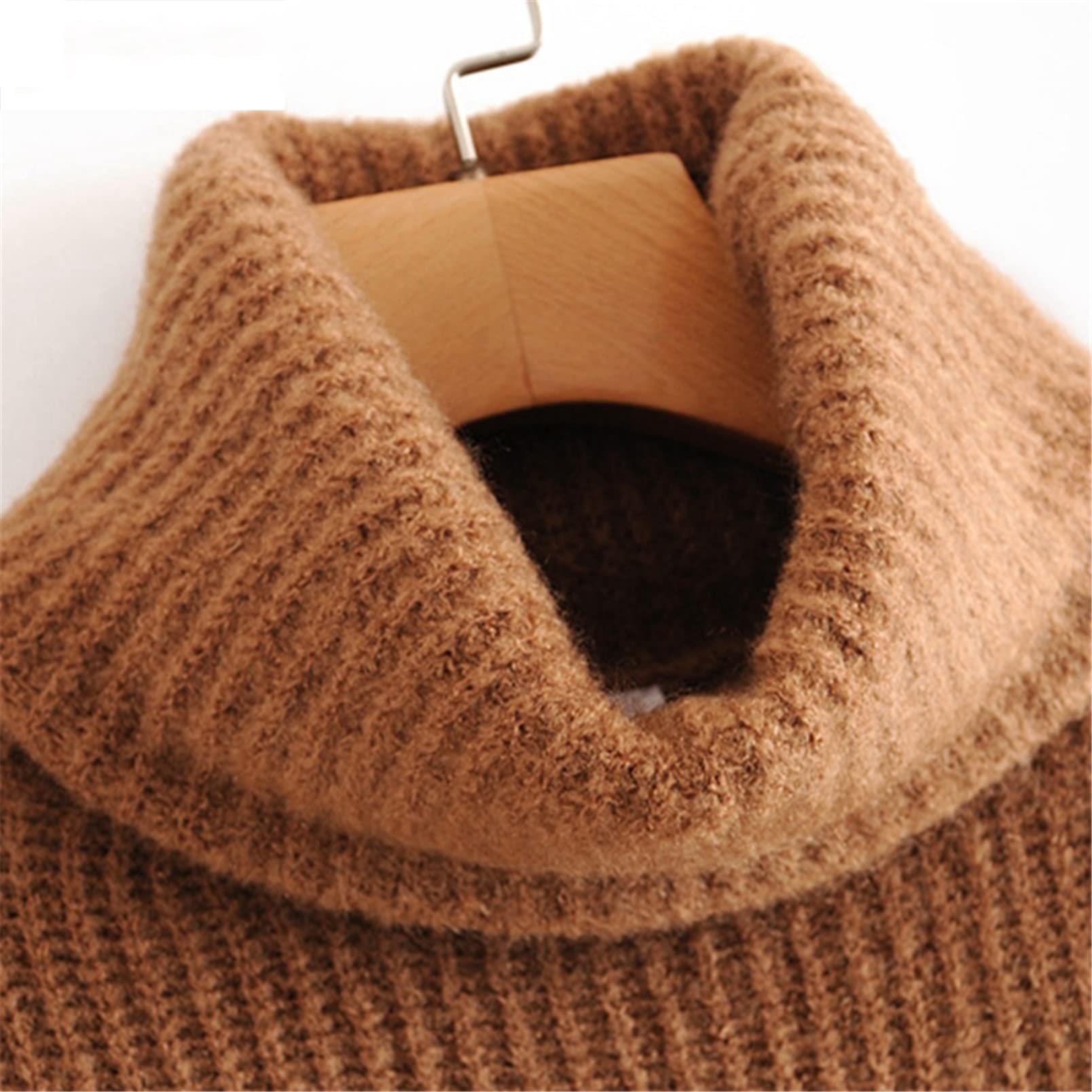Donne Dolcevita Maglioni Inverno Lungo Pipistrello Manica Maglioni Maglione Cappotto, grigio, M