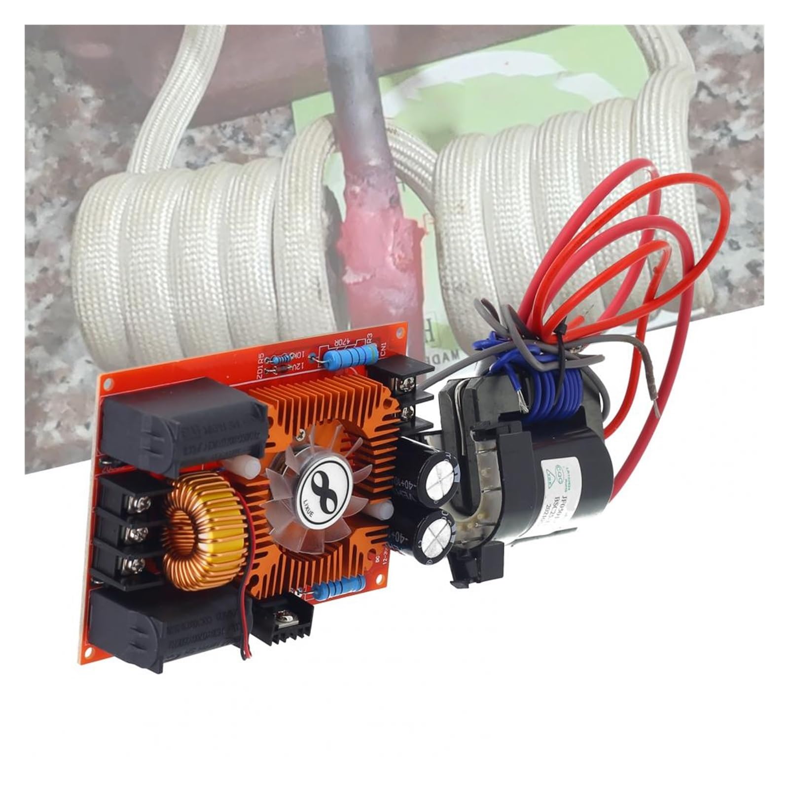 Máquina de calefacción práctica, controlador de calentador DC 12-30V, módulo de placa de transmisión estable y rápida, disipación de calor rápida
