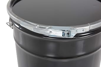 Vestil LID-STL-LL-UNR Steel UN Rated Lever Lock Closing Ring for 5 Gallon Pail Lids Silver