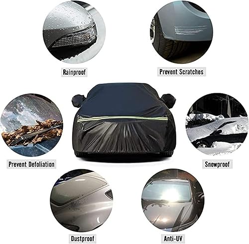 Miniatura 10 de NSIXLU Funda para coche compatible con Mazda Mazda2 3 5 6, impermeable, resistente al viento, a prueba de nieve, rayos UV, antipájaros, no es fácil