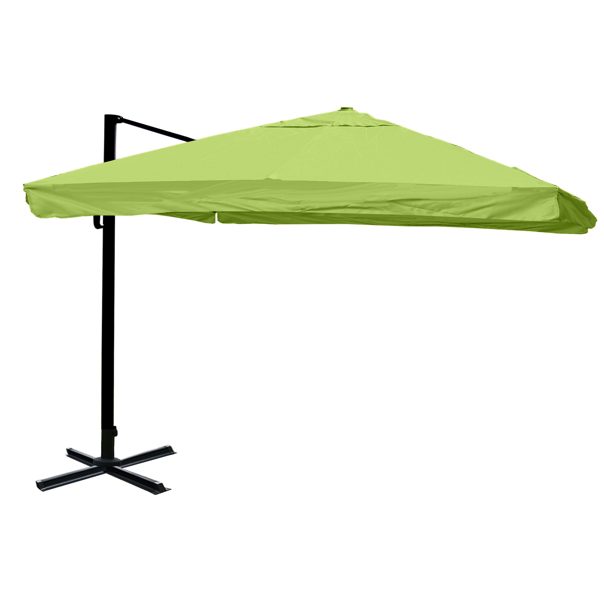 Mendler Ombrellone Decentrato HWC-A96 – 3,5x3,5m – Struttura In Alluminio – Antracite – Senza Base