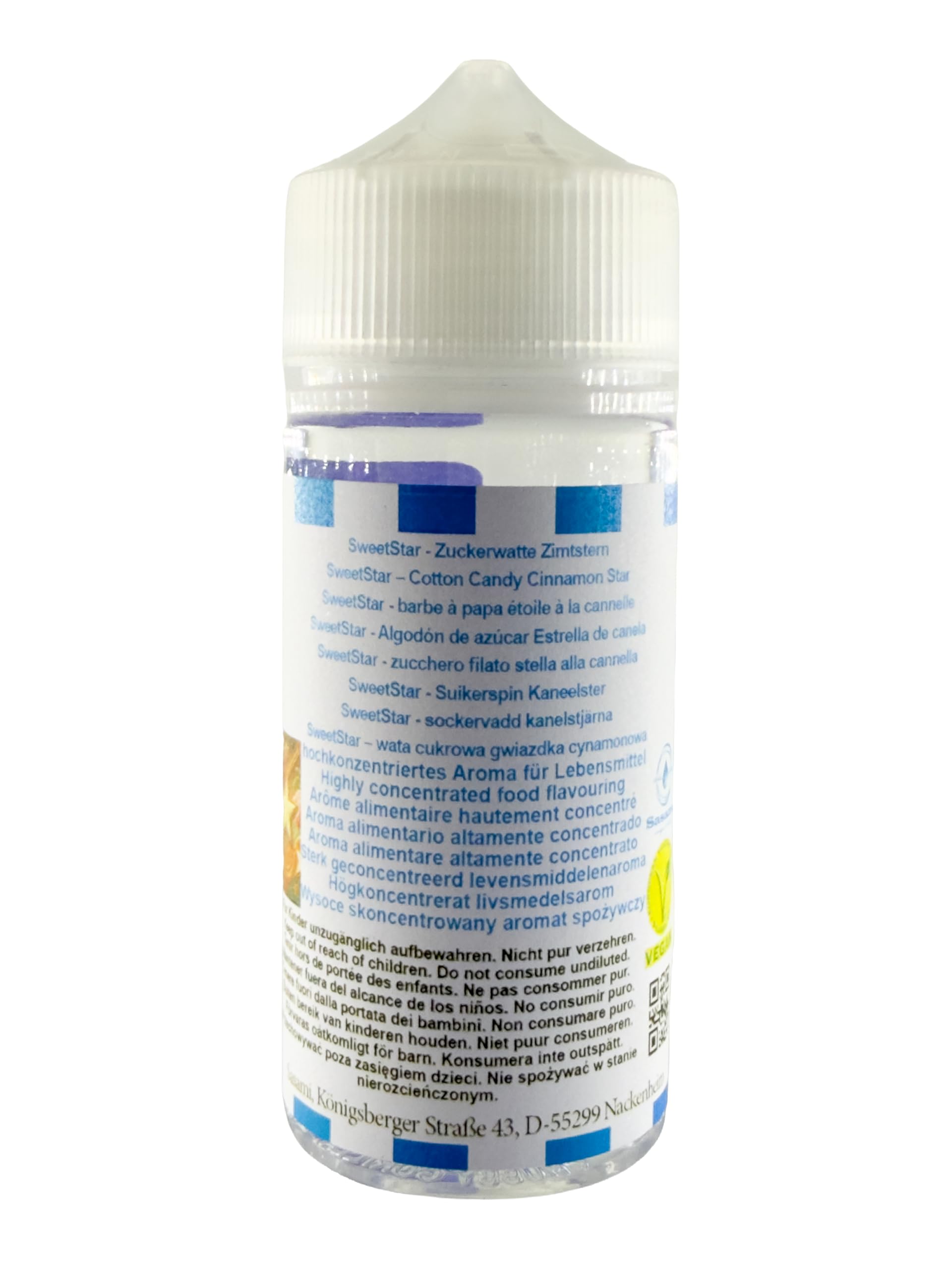 SweetStar – wata cukrowa gwiazdka cynamonowa aromat koncentrat – Wegański – Sasami – 100ml