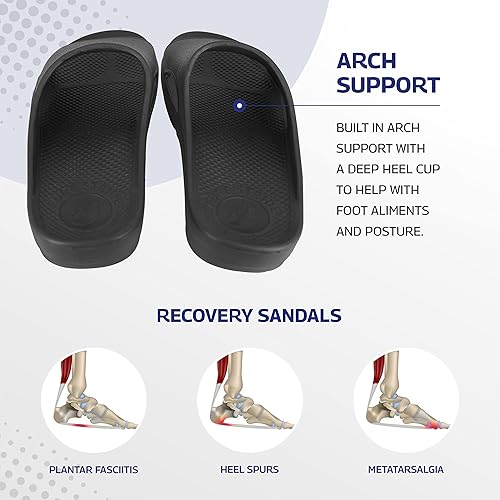 Miniatura 2 de Pure Stride Sandalias terapéuticas, sandalias ortopédicas para fascitis plantar, metatarsiano y espolones de talón, para aliviar el dolor y soporte