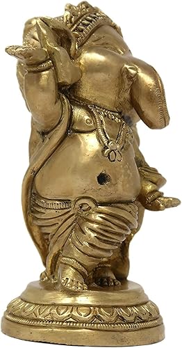 Miniatura 4 de Decoración religiosa para el hogar, estatua de metal de latón cruzada, para bailar bebé, ganesha para hindúes de 5.3 x 2.6in 32.63oz
