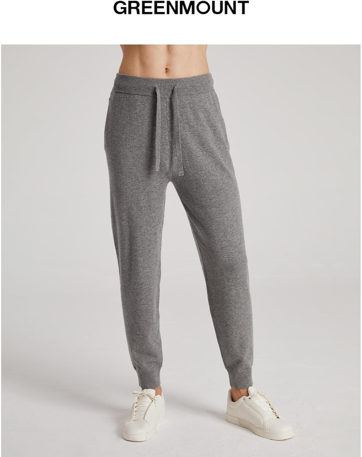 GreenMount Mens Cashmere Pants Soft Warm Jogger Sweatpants with Drawstring for Men 37.5° Warm - Image 2