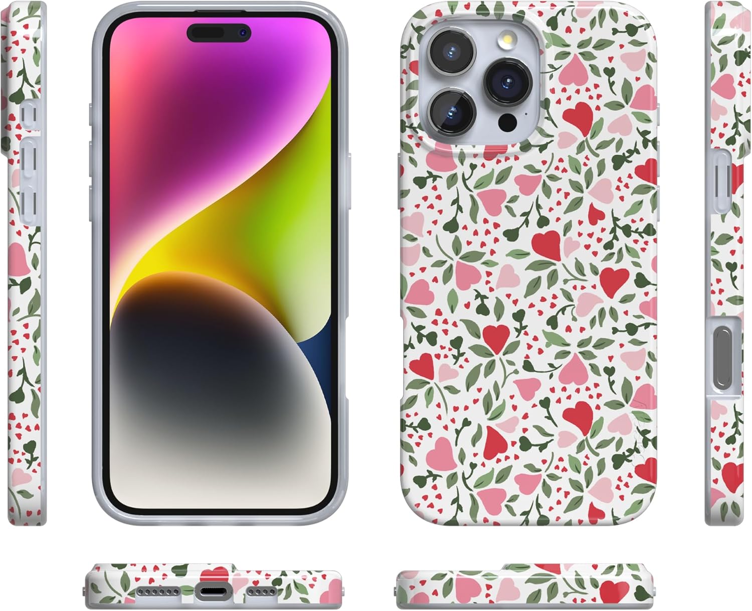 Casely iPhone 16 Pro Case | Vines of Love | Floral Heart | Compatible with MagSafe | Classic Ultra Slim Design