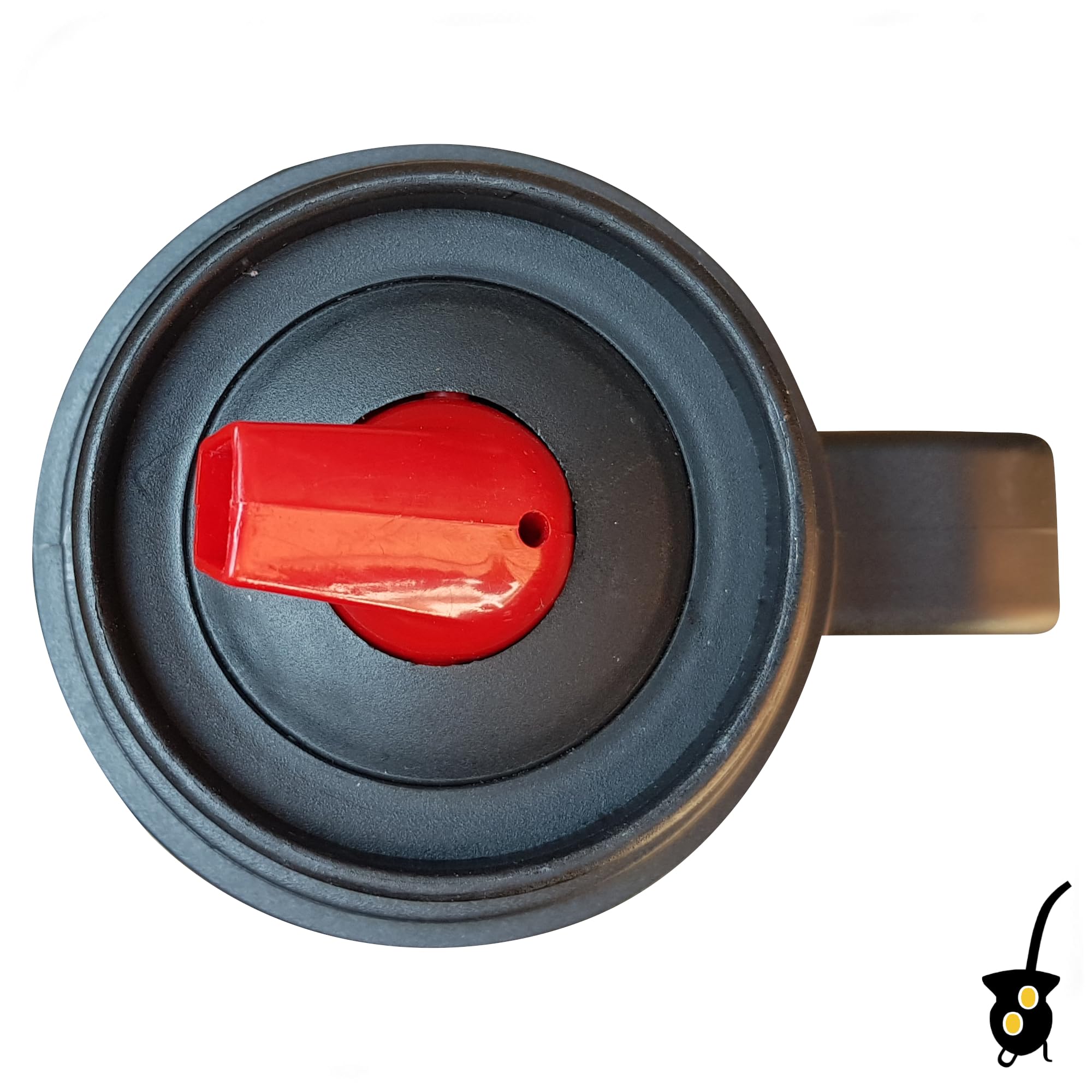 Gaucho Bruno Yerba Mate Flask – Contenitore termico con beccuccio di precisione, maniglia e coperchio a vite – Acciaio inossidabile rivestito Nero – 1L Personalizzabile